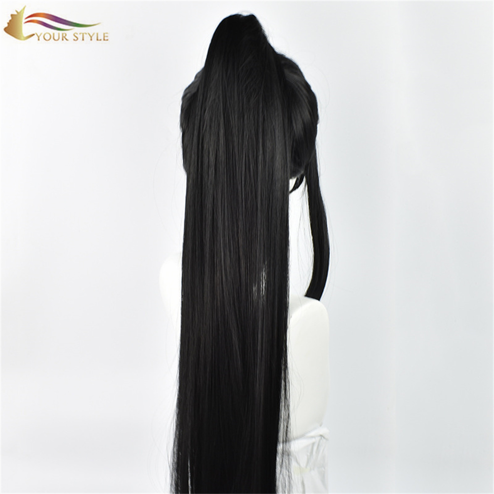 YOUR STYLE, MDZS Master Devil Cosplay Wig Long Straight Wig Chinoiserie Chinese Style Costume Wig Black Hair Party Wig Halloween Costume-YOUR STYLE, synthetic wigs synthetic hair extension