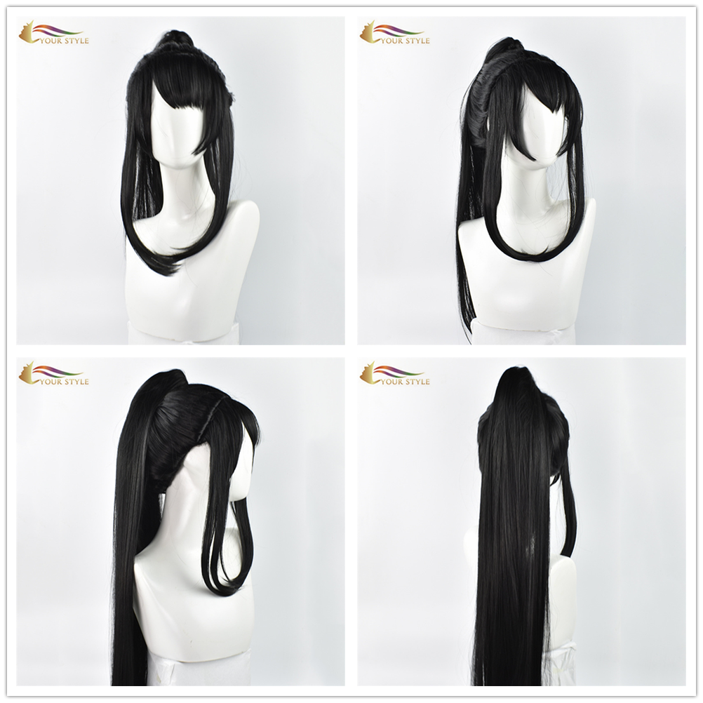 YOUR STYLE, MDZS Master Devil Cosplay Wig Long Straight Wig Chinoiserie Chinese Style Costume Wig Black Hair Party Wig Halloween Costume-YOUR STYLE, synthetic wigs synthetic hair extension