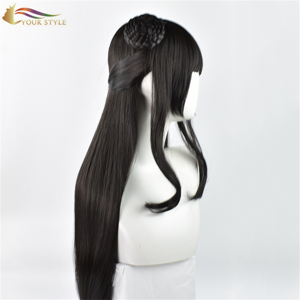 YOUR STYLE, Wholesale MDZS Master Devil Cosplay Wig Black Hair Ponytail Long Straight Costume Wig Halloween Wigs-YOUR STYLE, synthetic wigs synthetic hair extension