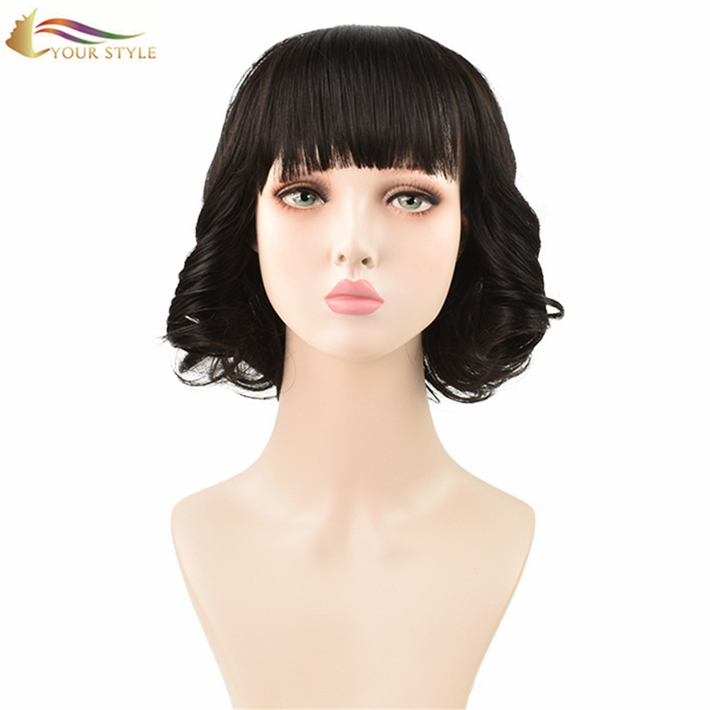 MOKHOA OA HAO , Wholesale Kyou Kara Ore Wa Akasaka Riko Cosplay Wig Short Wavy Wig Synthetic Natural Hair Wigs Party Wig Halloween Costume Wigs Women Girls Female-STYLE HAO, synthetic wigs synthetic hair extension