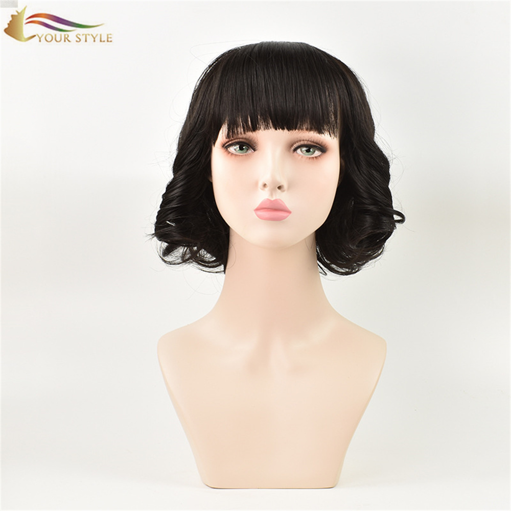 MOKHOA OA HAO , Wholesale Kyou Kara Ore Wa Akasaka Riko Cosplay Wig Short Wavy Wig Synthetic Natural Hair Wigs Party Wig Halloween Costume Wigs Women Girls Female-STYLE HAO, synthetic wigs synthetic hair extension