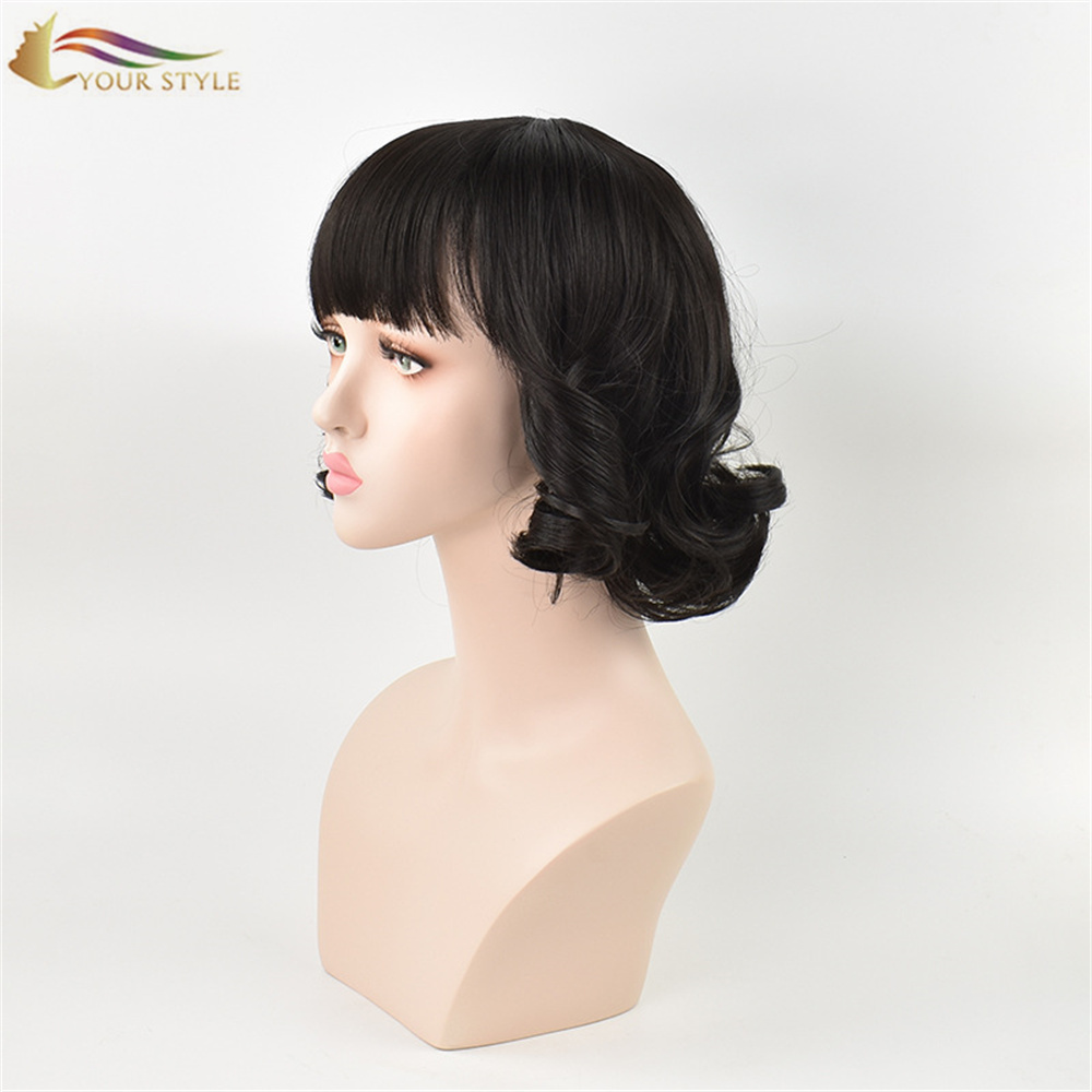 MOKHOA OA HAO , Wholesale Kyou Kara Ore Wa Akasaka Riko Cosplay Wig Short Wavy Wig Synthetic Natural Hair Wigs Party Wig Halloween Costume Wigs Women Girls Female-STYLE HAO, synthetic wigs synthetic hair extension