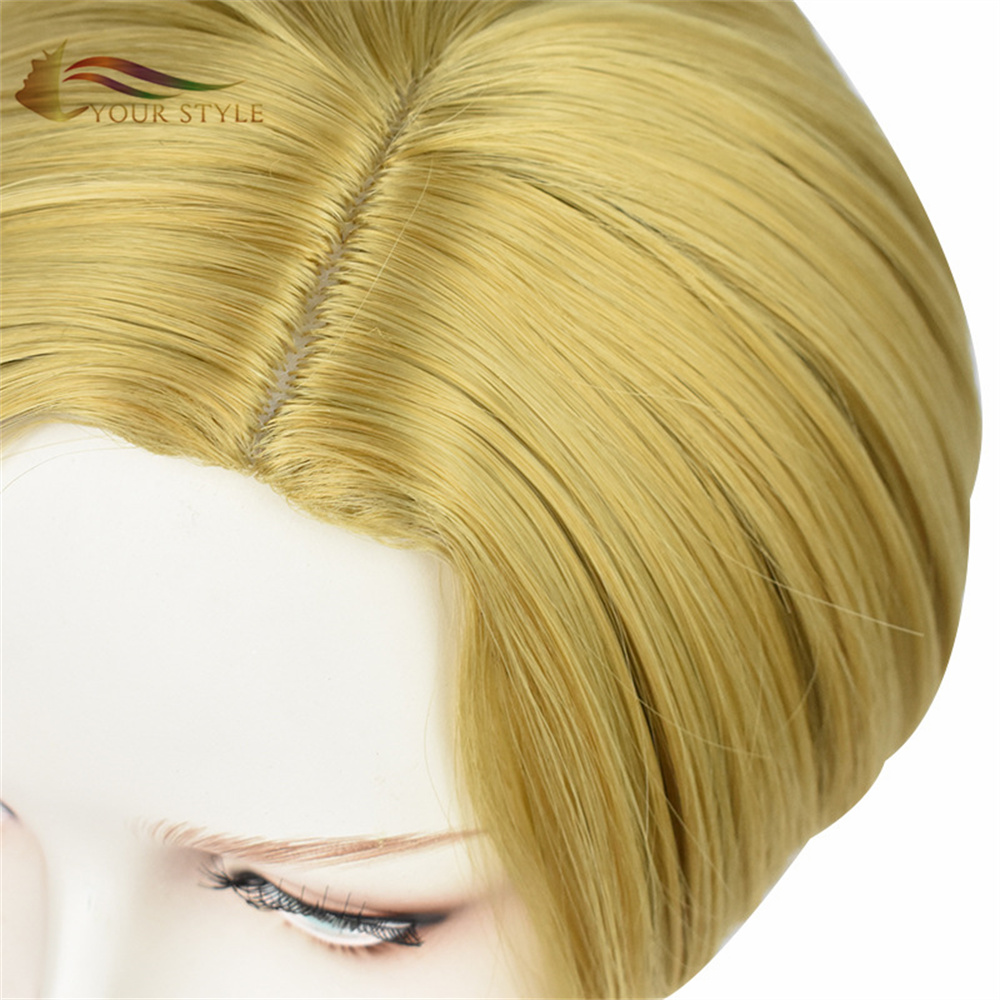 IMONG STYLE , Wholesale Game Identity V Willa Nair Synthetic Wigs Mubo nga Wig Blonde Ginger Short Haircuts Mubo nga Hairstyle With Layers Anime Costume Wig Party Wigs-YOUR STYLE, synthetic wigs synthetic hair extension