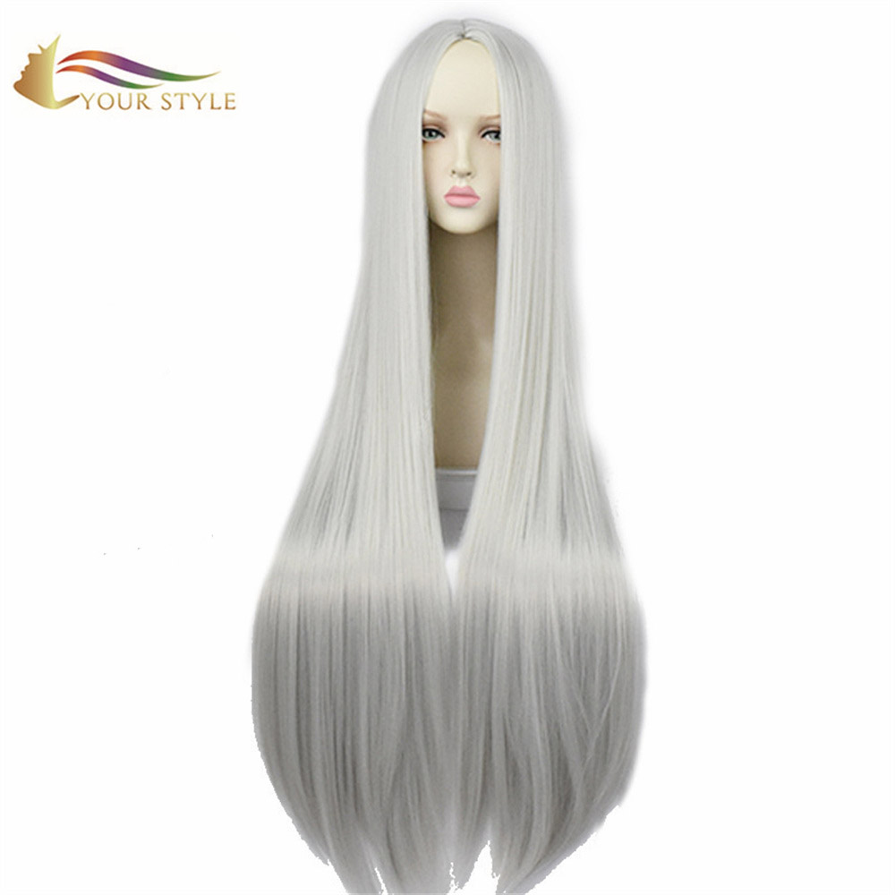 YOUR STYLE, King of Glory Cosplay Wigs Synthetic Long Straight Wigs Black Anime Wig Halloween Wig Character Wig-YOUR STYLE, synthetic wigs synthetic hair extension