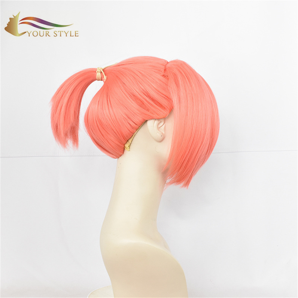 YOUR STYLE, Wholesale Toilet-bound Hanako-kun Mitsuba Cosplay Wigs Ponytails Synthetic Pink Wigs Short Wigs Party Wig Halloween Costume-YOUR STYLE, synthetic wigs synthetic hair extension