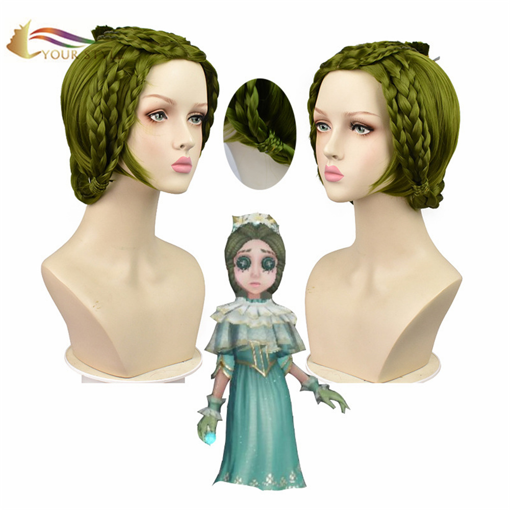 YOUR STYLE, Wholesale Game Identity V Amily Dair Cosplay Wigs Braid Synthetic Halloween Green Wigs Anime Girl Wig Costume Party Wig-YOUR STYLE, synthetic wigs synthetic hair extension