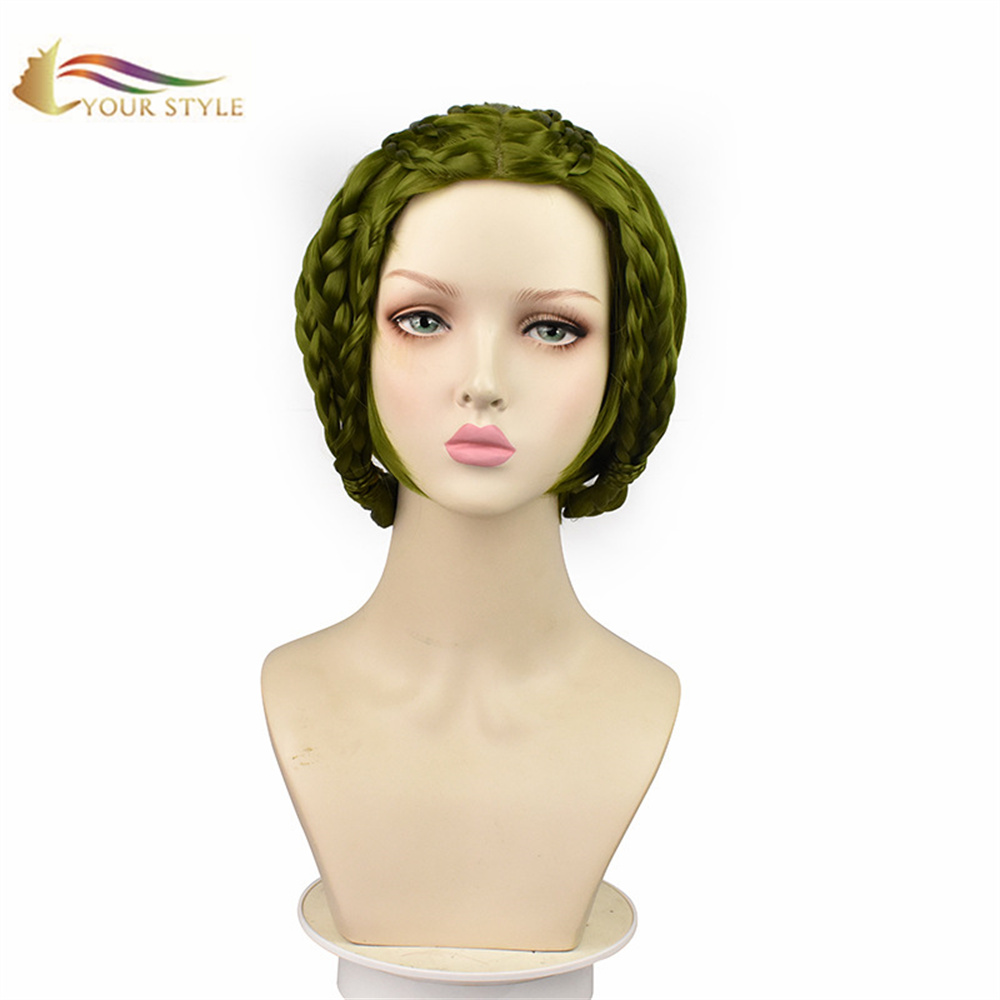 YOUR STYLE, Wholesale Game Identity V Amily Dair Cosplay Wigs Braid Synthetic Halloween Green Wigs Anime Girl Wig Costume Party Wig-YOUR STYLE, synthetic wigs synthetic hair extension