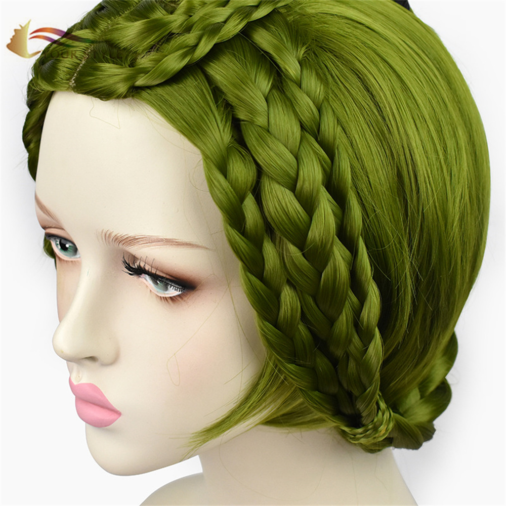 YOUR STYLE, Wholesale Game Identity V Amily Dair Cosplay Wigs Braid Synthetic Halloween Green Wigs Anime Girl Wig Costume Party Wig-YOUR STYLE, synthetic wigs synthetic hair extension