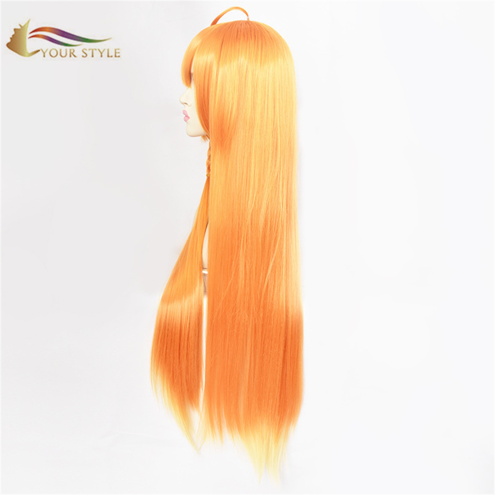 YOUR STYLE ,Wholesale Re:Dive Pecorine Cosplay Wigs Synthetic Long Straight Wig Orange Halloween Colored Wigs Party Wig Costume Women Girls-YOUR STYLE, synthetic wigs synthetic hair extension