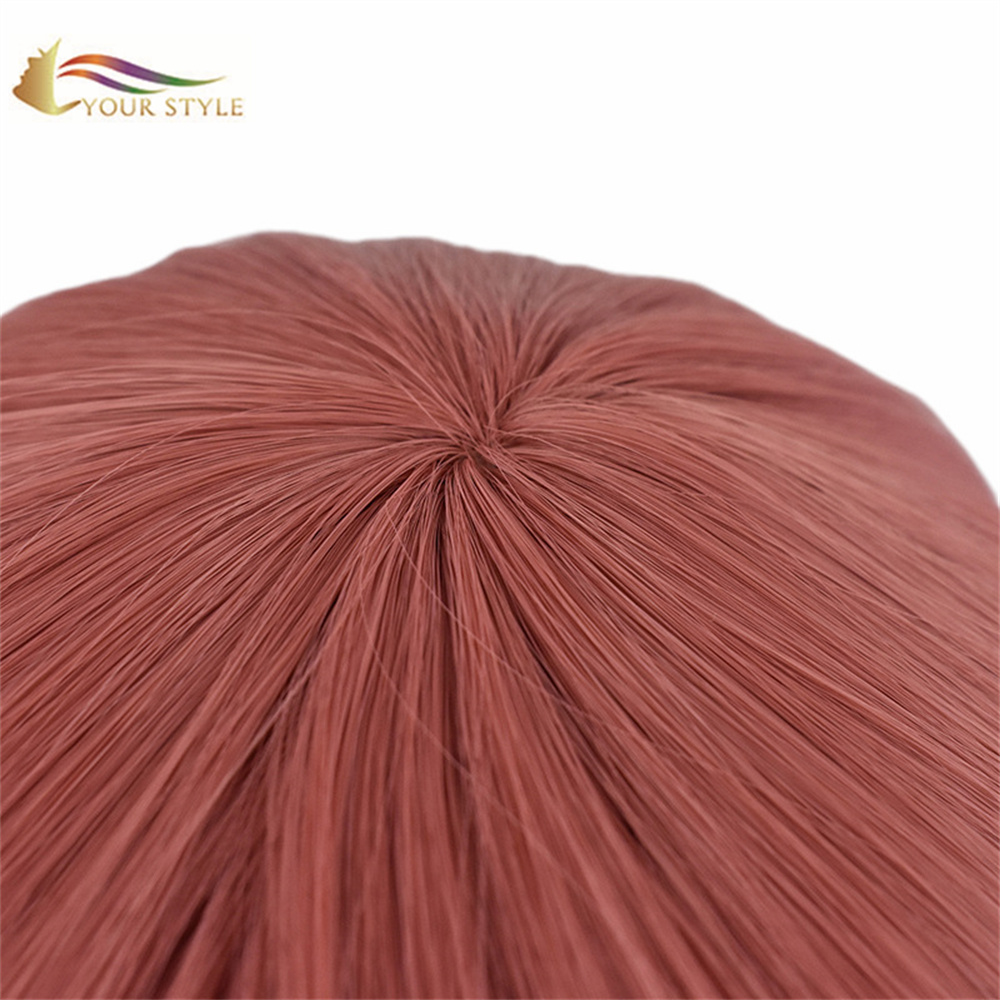 YOUR STYLE, Wholesale  Game Identity Cosplay Wigs Synthetic Short Bob Pink Wig Short Pixie Wig Short Haircut Short Bob Hairstyle Party Wig Halloween Costume-YOUR STYLE, synthetic wigs synthetic hair extension