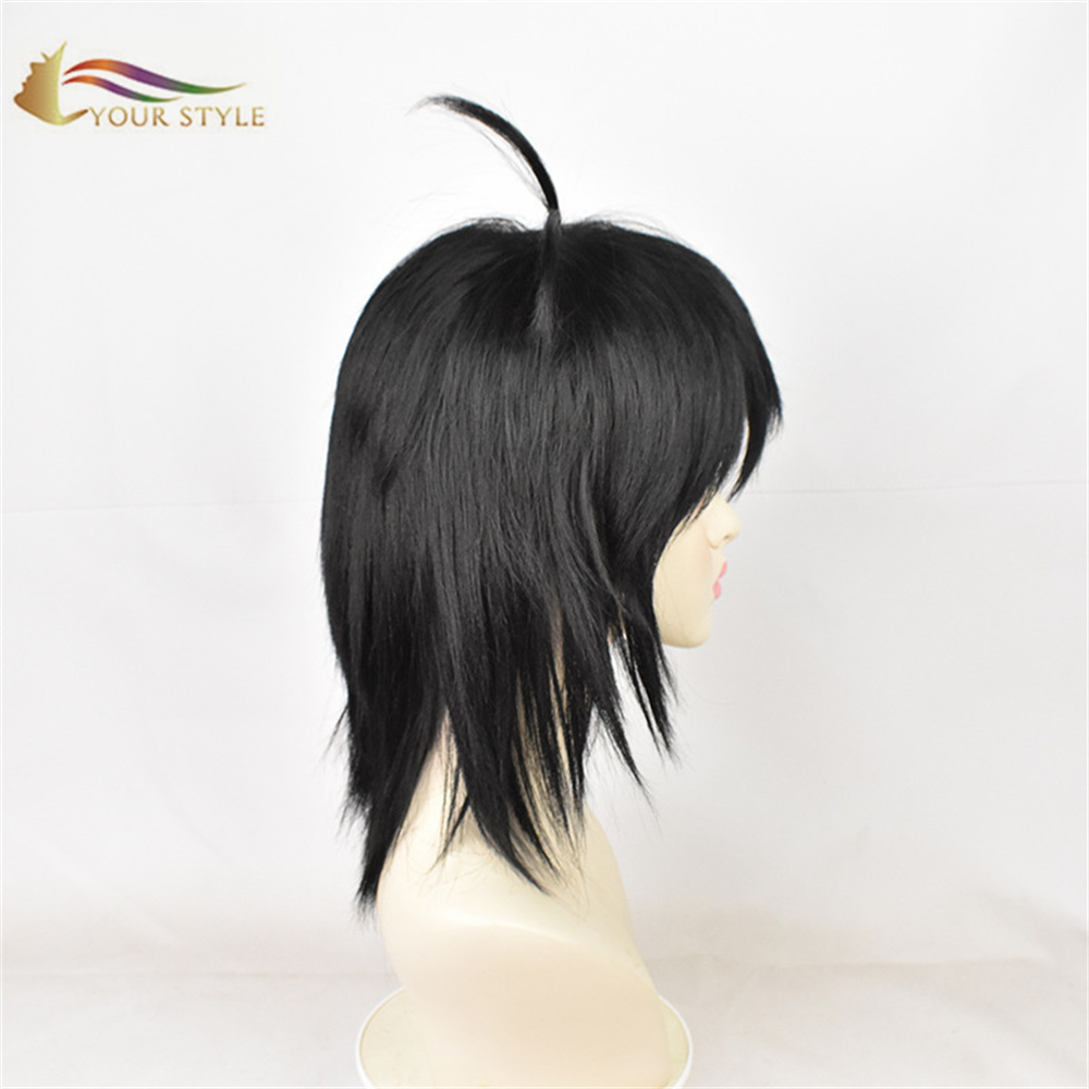 YOUR STYLE , Wholesale Killer Seven Scissor Seven Cospaly Wigs Synthetic Short Wig Black Halloween Costume Anime Wigs Boy Men Male Wigs-YOUR STYLE, synthetic wigs synthetic hair extension