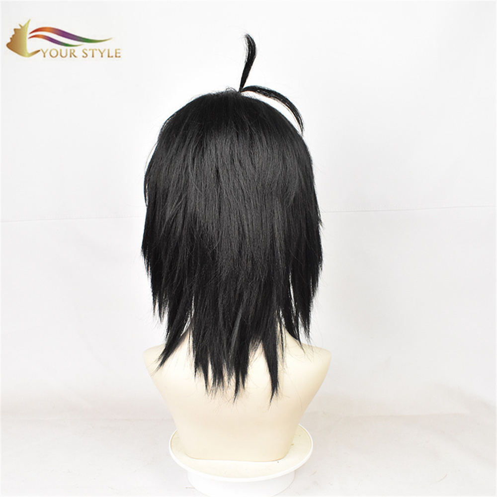 YOUR STYLE , Wholesale Killer Seven Scissor Seven Cospaly Wigs Synthetic Short Wig Black Halloween Costume Anime Wigs Boy Men Male Wigs-YOUR STYLE, synthetic wigs synthetic hair extension