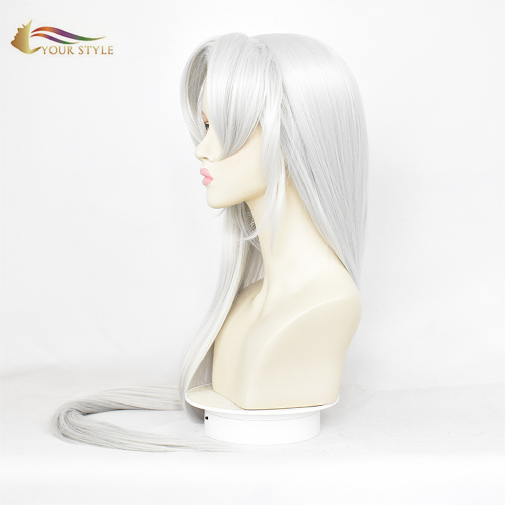 YOUR STYLE ,Wholesale Cosplay Wigs Synthetic Long Straight Wig Black Wig Silver Wig Women Girls Party Wig Halloween Anime-YOUR STYLE, synthetic wigs synthetic hair extension