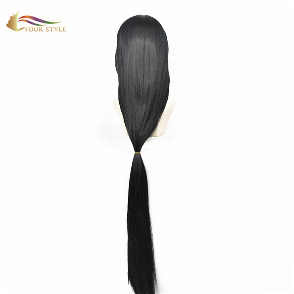 YOUR STYLE ,Wholesale Cosplay Wigs Synthetic Long Straight Wig Black Wig Silver Wig Women Girls Party Wig Halloween Anime-YOUR STYLE, synthetic wigs synthetic hair extension