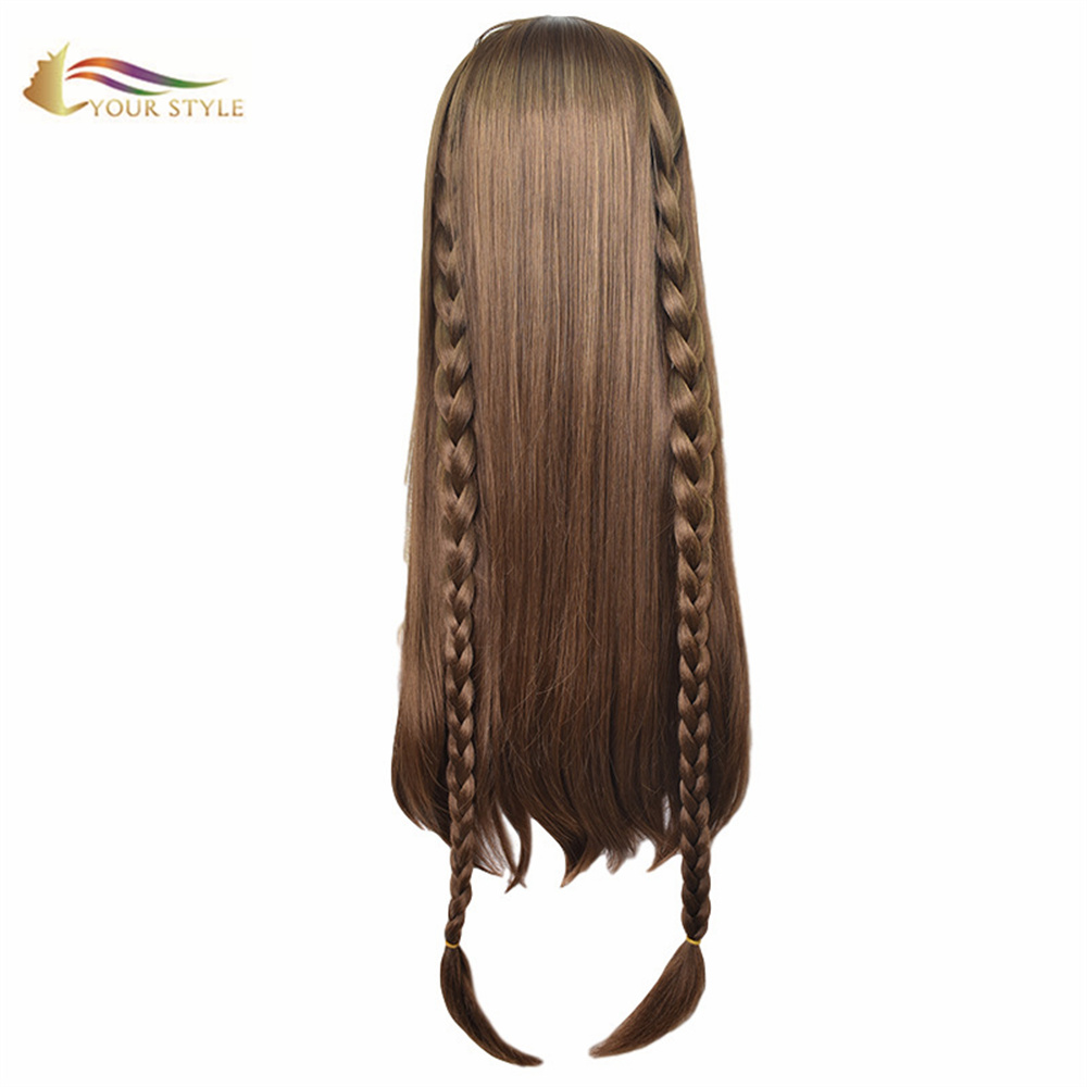 YOUR STYLE , Wholesale Cosplay Wigs Blue Synthetic Long Straight Wigs Anime  Halloween Wigs Long Girls Women Female Wigs-YOUR STYLE, synthetic wigs synthetic hair extension