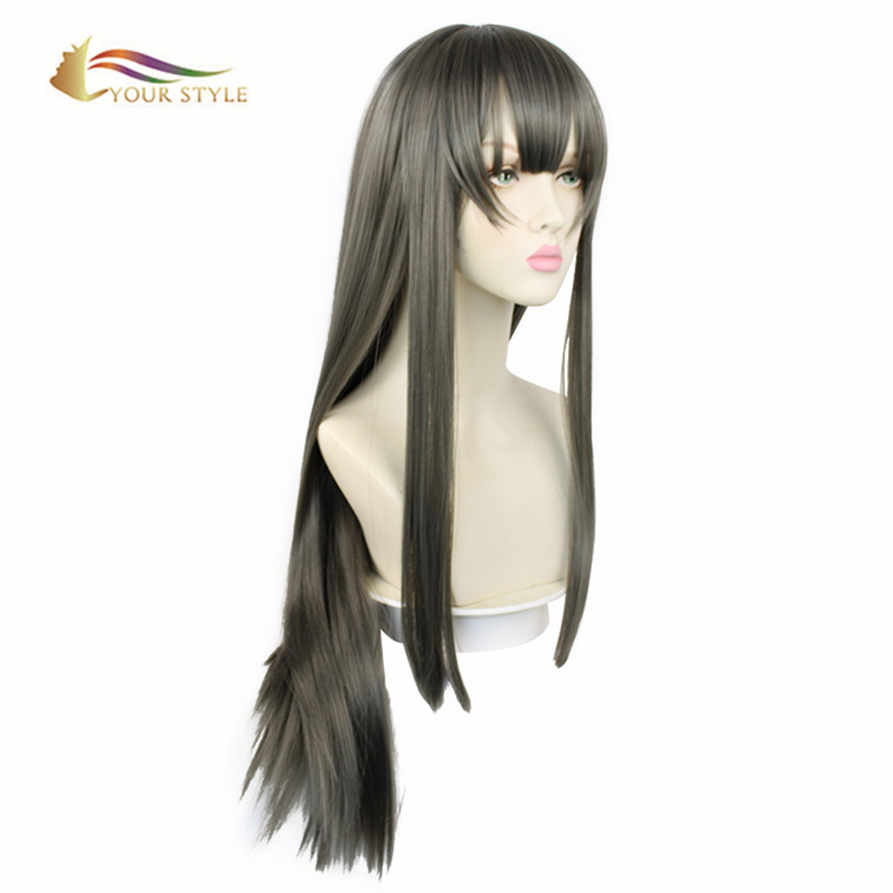 YOUR STYLE ,Wholesale Cosplay Wigs Synthetic Long Straight Wig With Bangs Halloween Wigs Ladies Female Wigs For Women Party Wig Halloween Costume-YOUR STYLE, synthetic wigs synthetic hair extension