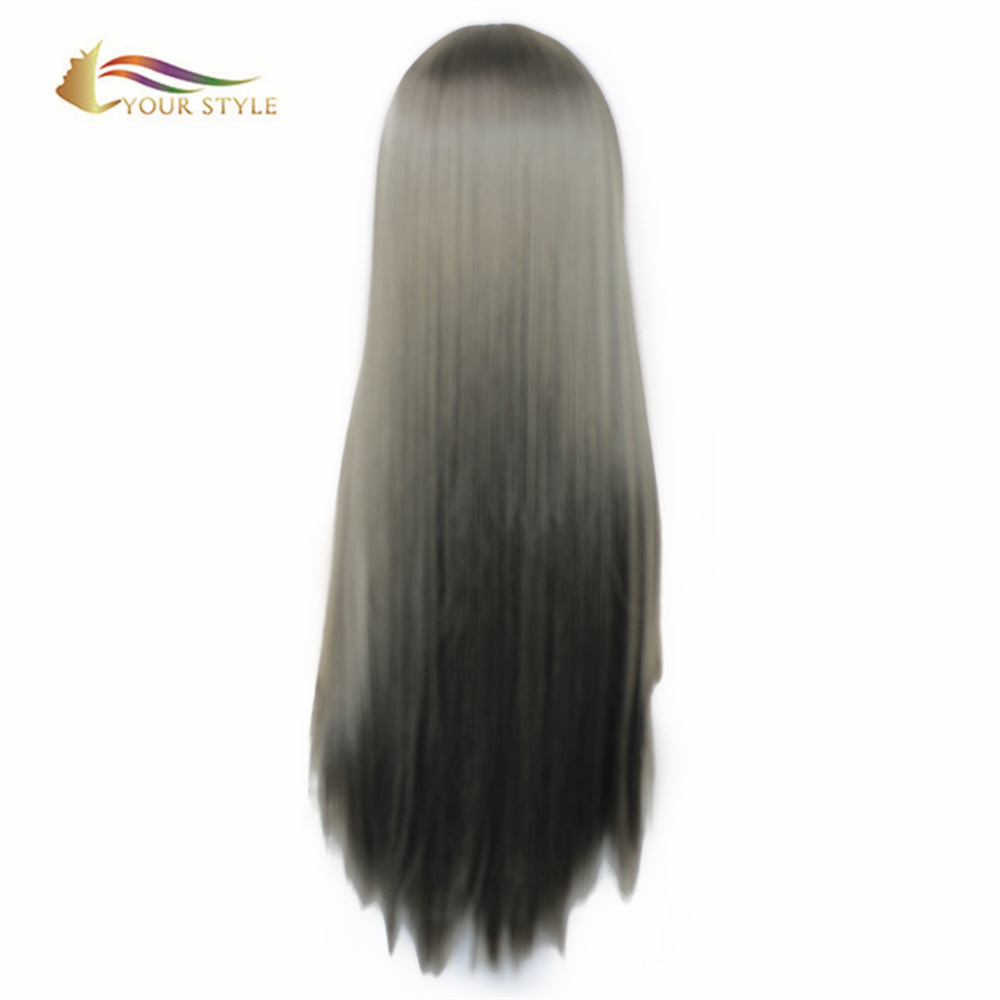 YOUR STYLE ,Wholesale Cosplay Wigs Synthetic Long Straight Wig With Bangs Halloween Wigs Ladies Female Wigs For Women Party Wig Halloween Costume-YOUR STYLE, synthetic wigs synthetic hair extension