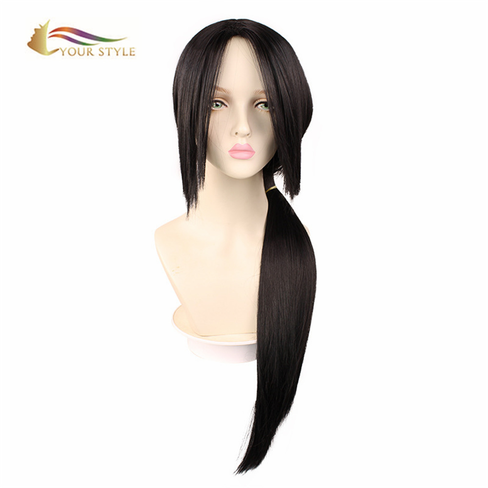 YOUR STYLE , Wholesale Coplay Wigs Synthetic Long Straight Wigs Middle Part Halloween Wigs Black Party Girl Wig-YOUR STYLE, synthetic wigs synthetic hair extension