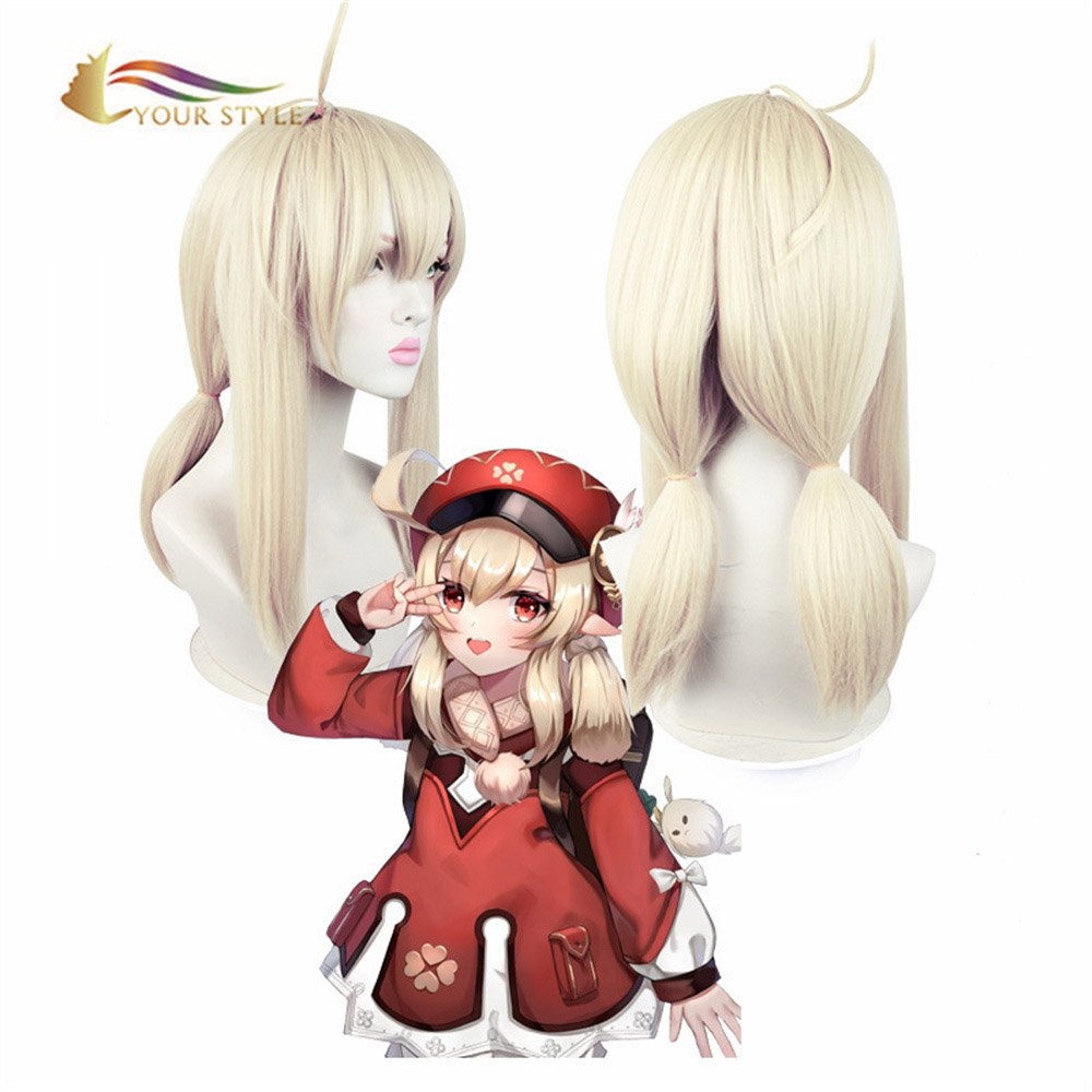 YOUR STYLE , Wholesale Cosplay Wigs Synthetic Long Straight Blonde Wig Costume Anime Party Wig Halloween Costume Women Female Wigs-YOUR STYLE, synthetic wigs synthetic hair extension