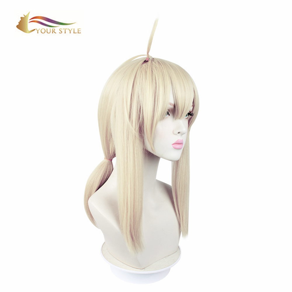 YOUR STYLE , Wholesale Cosplay Wigs Synthetic Long Straight Blonde Wig Costume Anime Party Wig Halloween Costume Women Female Wigs-YOUR STYLE, synthetic wigs synthetic hair extension