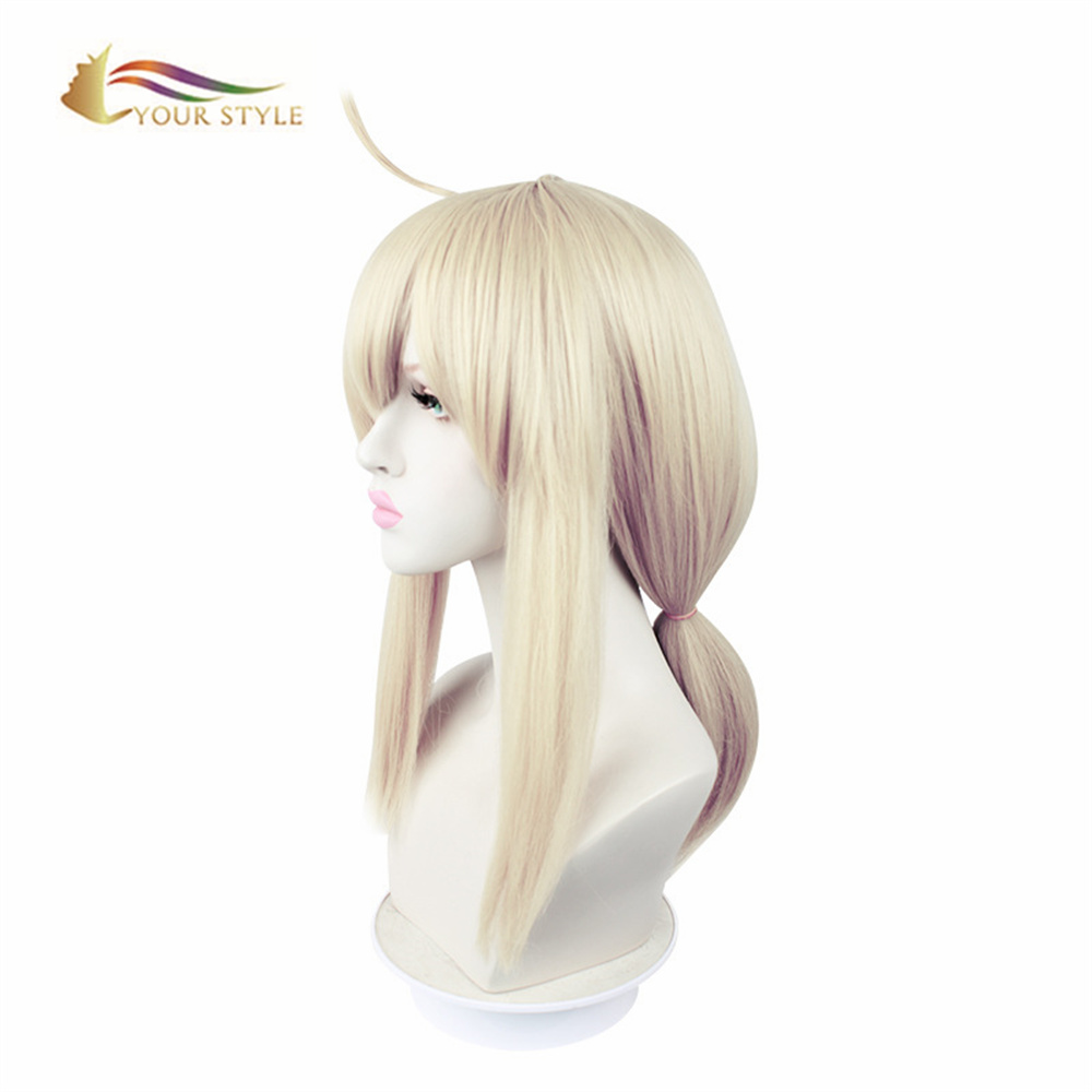 YOUR STYLE , Wholesale Cosplay Wigs Synthetic Long Straight Blonde Wig Costume Anime Party Wig Halloween Costume Women Female Wigs-YOUR STYLE, synthetic wigs synthetic hair extension