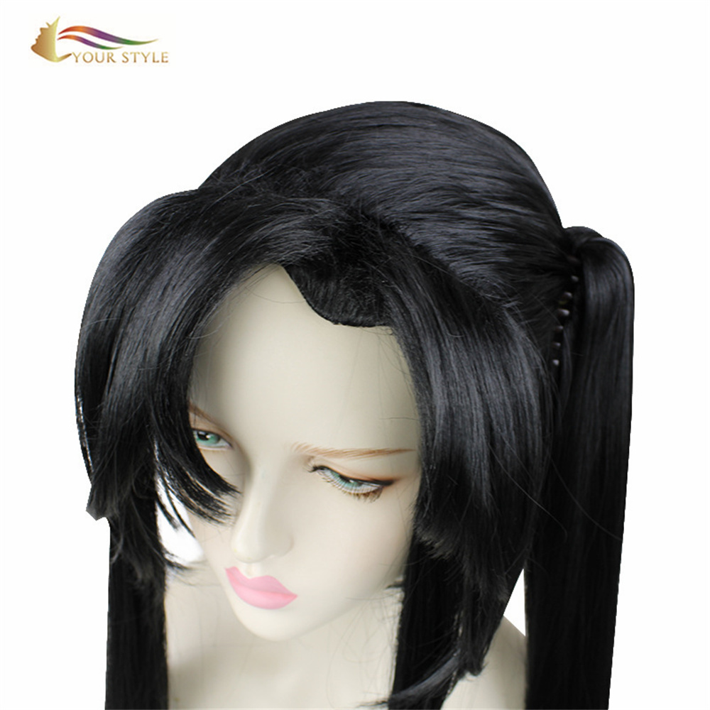 MATENDO ANU , Wholesale Cosplay Wigs Ponytails Synthetic Long Wigs Black Party Wig Halloween Costume Wigs-MTENGO WANU, ma wigs opangira tsitsi lokulitsa