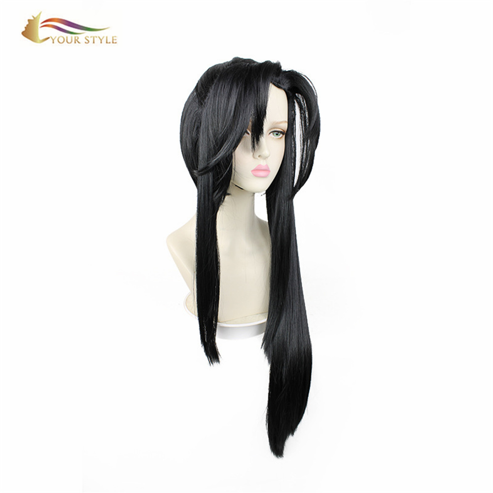 YOUR STYLE , Wholesale Cosplay Wigs Ponytails Synthetic Long Wigs Black  Party Wig Halloween Costume Wigs-YOUR STYLE, synthetic wigs synthetic hair extension