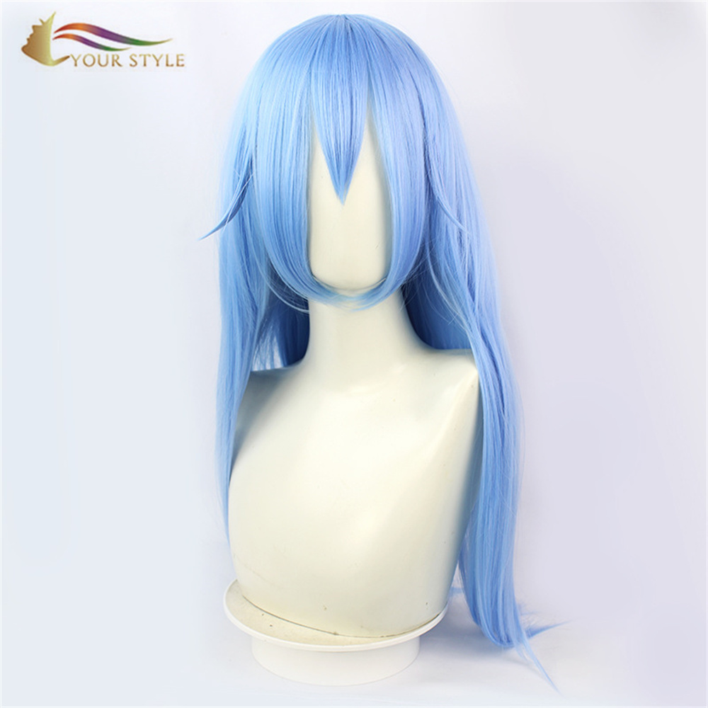 KŌʻILE Wholesale Long Blue Cosplay Wig Synthetic Long Straight Wig Halloween Costumes Wig-KOU KILI, synthetic wigs synthetic hair extension