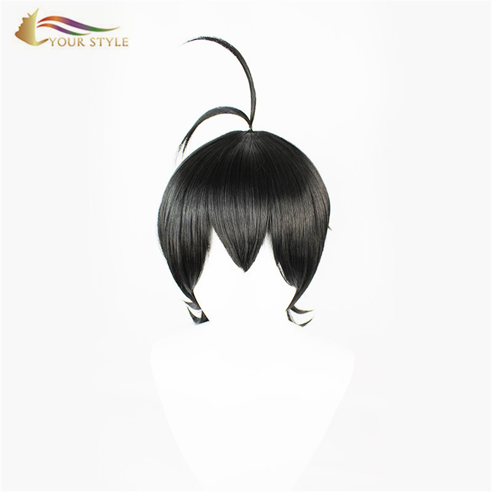 YOUR STYLE Wholesale Cosplay Wigs Synthetic Short Black Wigs Short Pixie Wig Short Haircuts Bob Wig With Bangs Male Wig Halloween Wig Men Party-YOUR STYLE, synthetic wigs synthetic hair extension