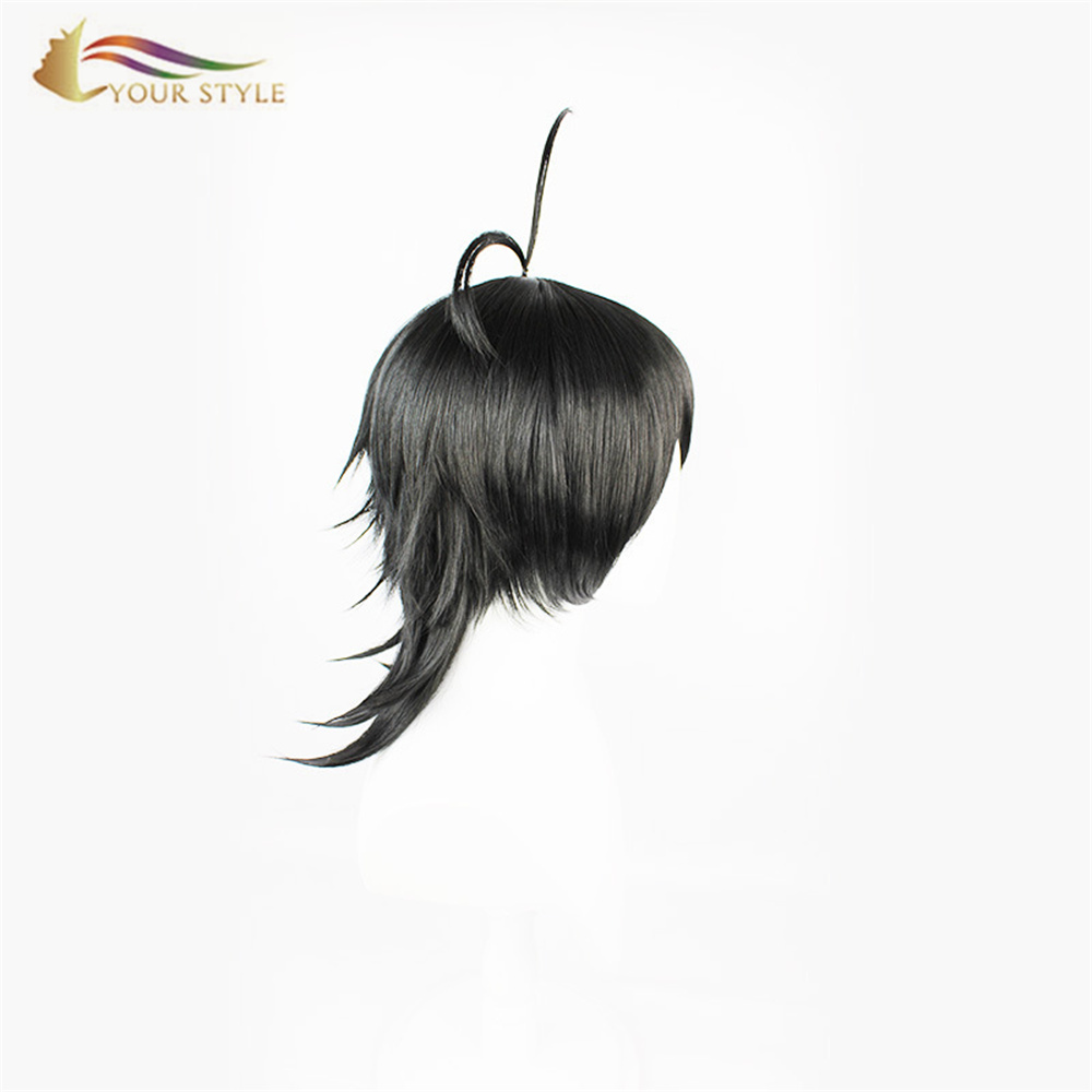 YOUR STYLE Wholesale Cosplay Wigs Synthetic Short Black Wigs Short Pixie Wig Short Haircuts Bob Wig With Bangs Male Wig Halloween Wig Men Party-YOUR STYLE, synthetic wigs synthetic hair extension