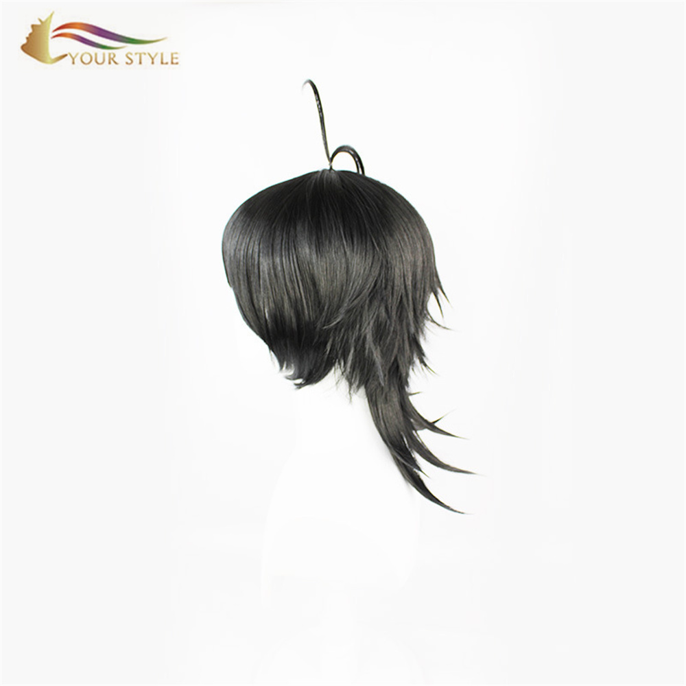 YOUR STYLE Wholesale Cosplay Wigs Synthetic Short Black Wigs Short Pixie Wig Short Haircuts Bob Wig With Bangs Male Wig Halloween Wig Men Party-YOUR STYLE, synthetic wigs synthetic hair extension