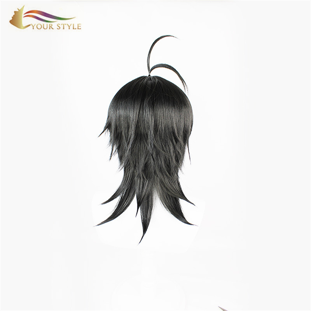 YOUR STYLE Wholesale Cosplay Wigs Synthetic Short Black Wigs Short Pixie Wig Short Haircuts Bob Wig With Bangs Male Wig Halloween Wig Men Party-YOUR STYLE, synthetic wigs synthetic hair extension