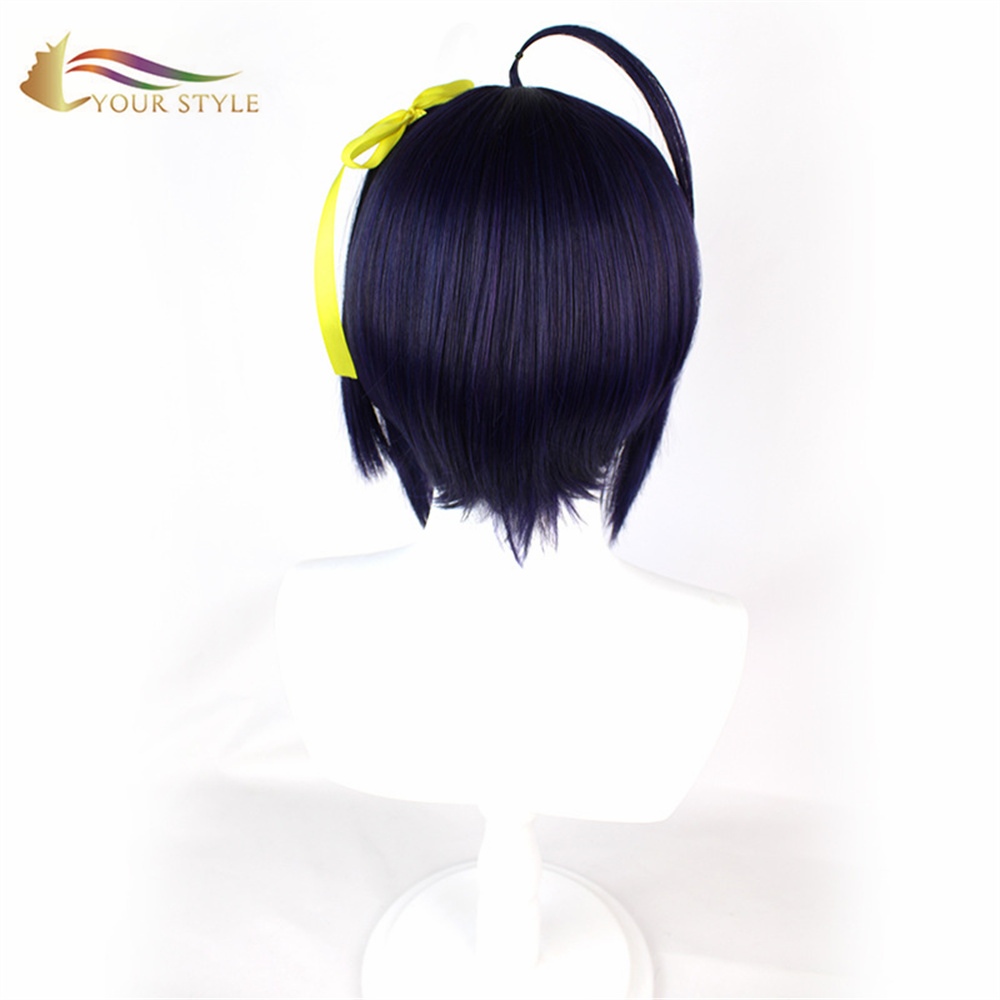 YOUR STYLE , Wholesale Cosplay Wigs Purple Braid Short Wigs Synthetic Wigs For Women Short Haircut Party Wig Halloween Costume-YOUR STYLE, synthetic wigs synthetic hair extension