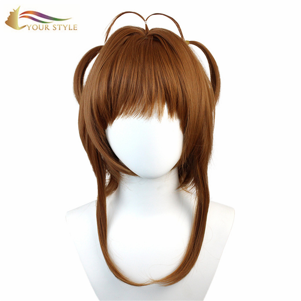 ISITAMBO SAKHO IWholeyile iCosplay Wigs Brown Braid Synthetic Cosplay Wigs Female Wig For Women Party Wig Halloween Costume-ISIMBO SAKHO, iiwigi ezenziweyo zokwenziwa kwandiswa kweenwele