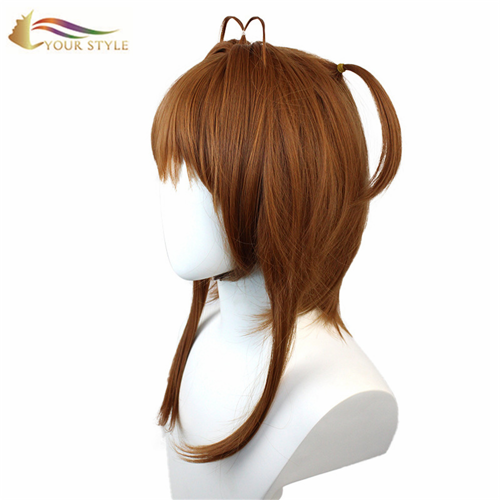 ISITAMBO SAKHO IWholeyile iCosplay Wigs Brown Braid Synthetic Cosplay Wigs Female Wig For Women Party Wig Halloween Costume-ISIMBO SAKHO, iiwigi ezenziweyo zokwenziwa kwandiswa kweenwele