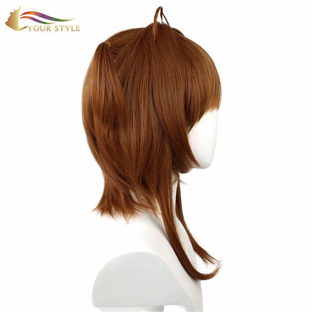 ISITAMBO SAKHO IWholeyile iCosplay Wigs Brown Braid Synthetic Cosplay Wigs Female Wig For Women Party Wig Halloween Costume-ISIMBO SAKHO, iiwigi ezenziweyo zokwenziwa kwandiswa kweenwele