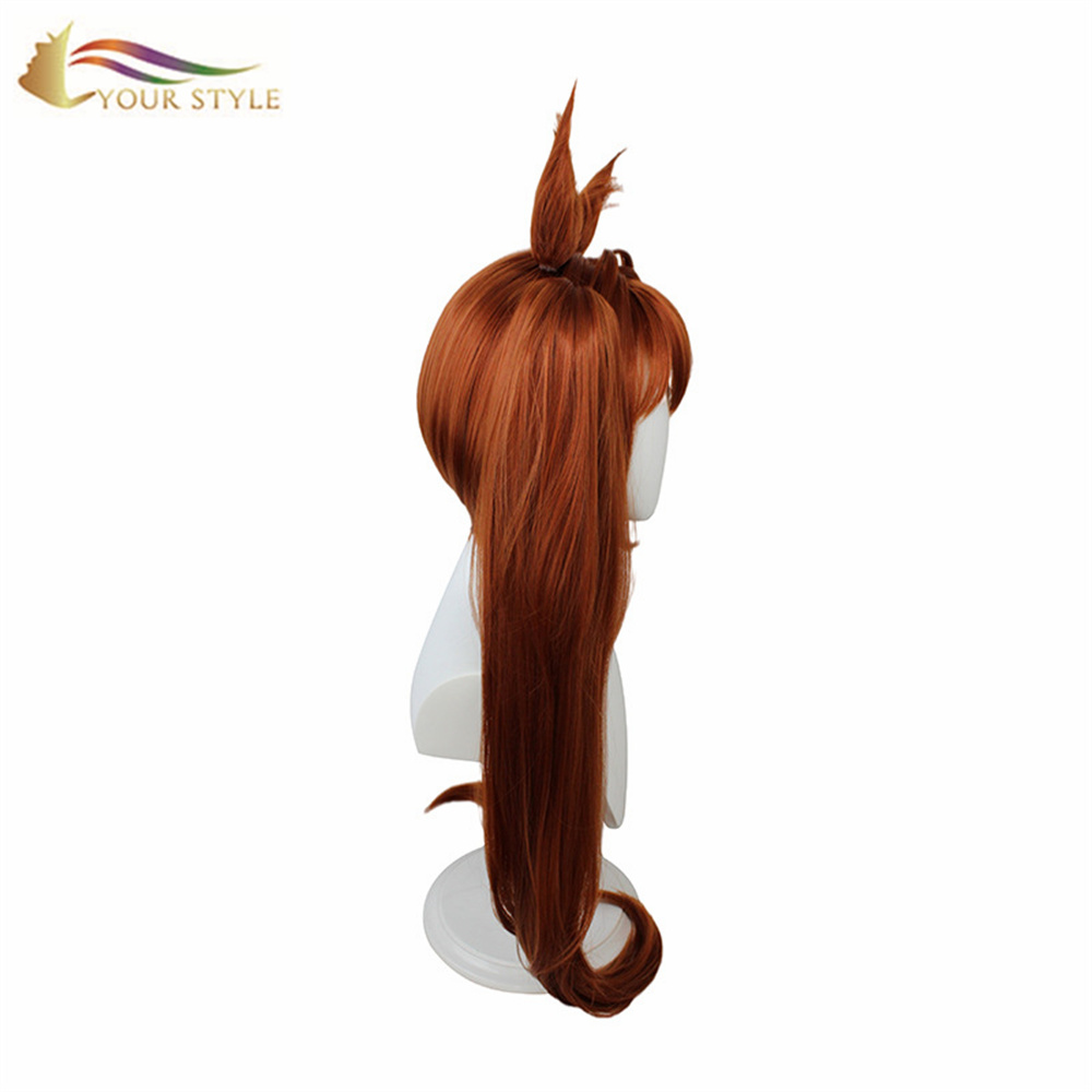 YOUR STYLE Wholesale Wig Ponytails Long Straight Ponytail Wig With Ears Synthetic Costume Wig Girl Party Wig Halloween Costume-YOUR STYLE, synthetic wigs synthetic hair extension