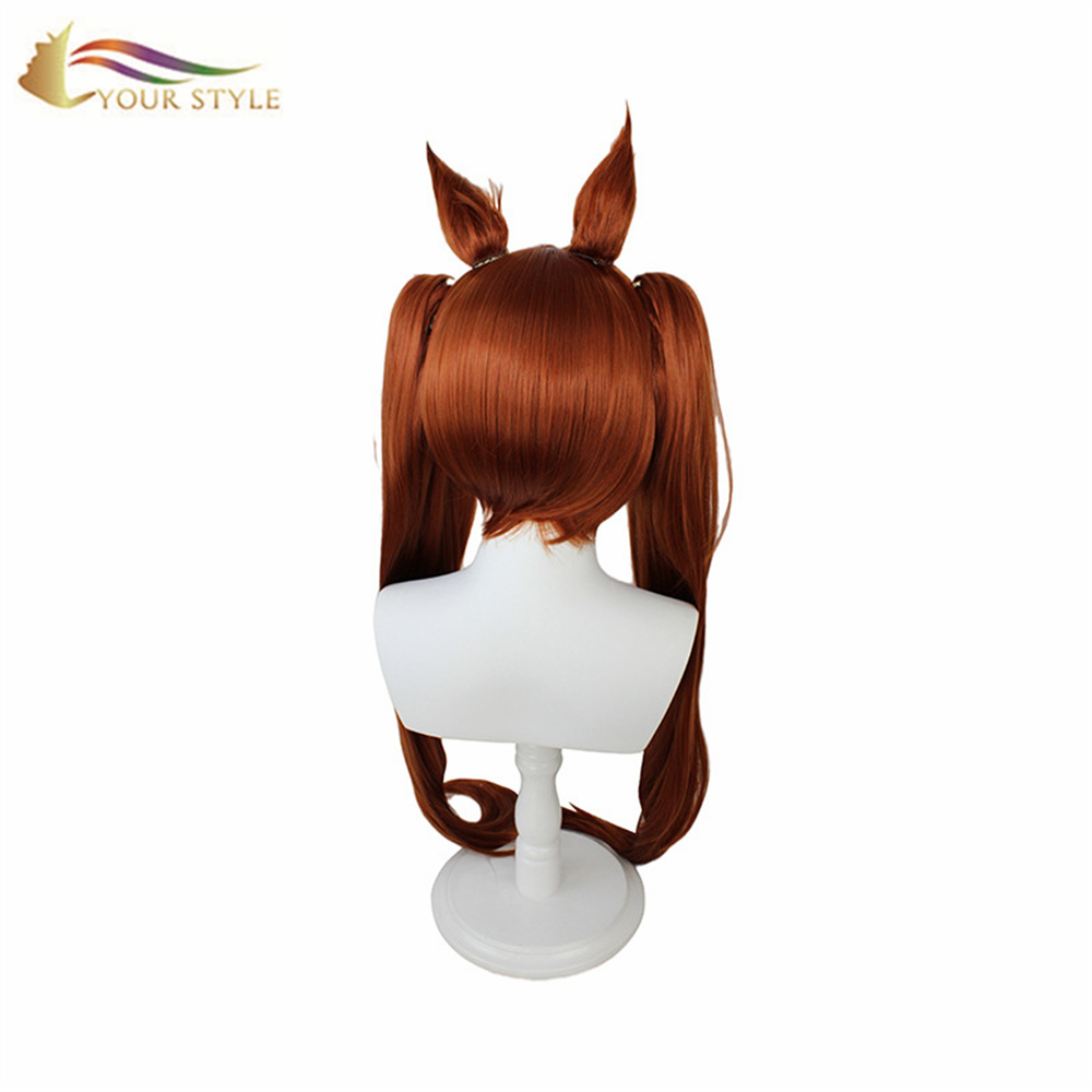 YOUR STYLE Wholesale Wig Ponytails Long Straight Ponytail Wig With Ears Synthetic Costume Wig Girl Party Wig Halloween Costume-YOUR STYLE, synthetic wigs synthetic hair extension