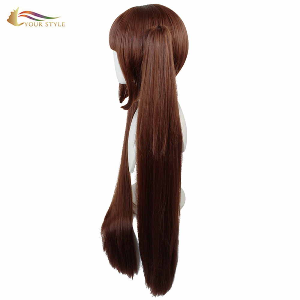 SALON KA, Jumla Cosplay Wig Ponytail Clips Na roba Costume Wig Tare da Wutar Wuta Brown Gashi na Halloween Ga Mata-SALLIN KA, wigs na roba na roba gashin gashi