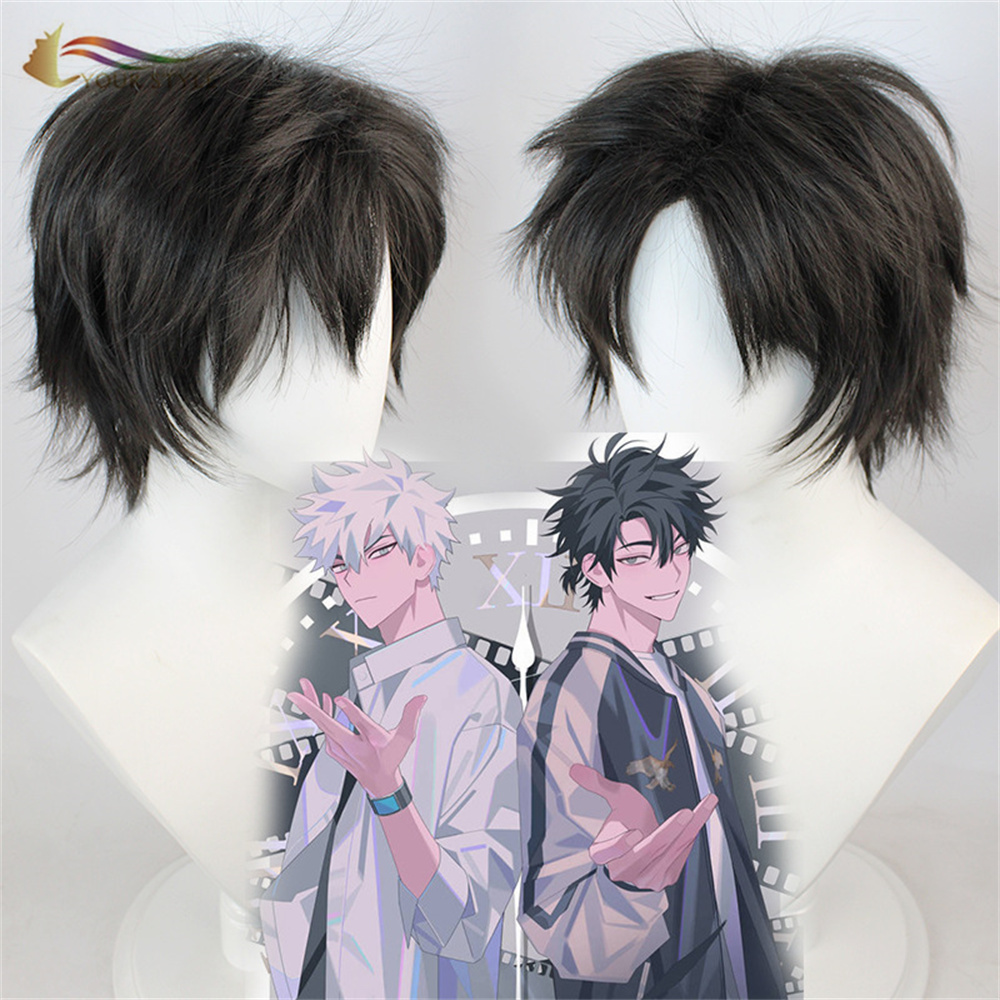 YOUR STYLE , Wholesale Wigs Short Wig Male Wig Black Boy Wig Cosplay Black Wig With Bangs Short Pixie Wigs Black Hair Black Hair Wig Men-YOUR STYLE, synthetic wigs synthetic hair extension