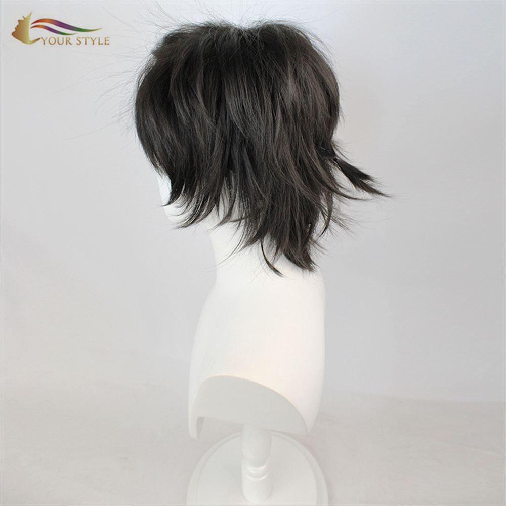 YOUR STYLE , Wholesale Wigs Short Wig Male Wig Black Boy Wig Cosplay Black Wig With Bangs Short Pixie Wigs Black Hair Black Hair Wig Men-YOUR STYLE, synthetic wigs synthetic hair extension