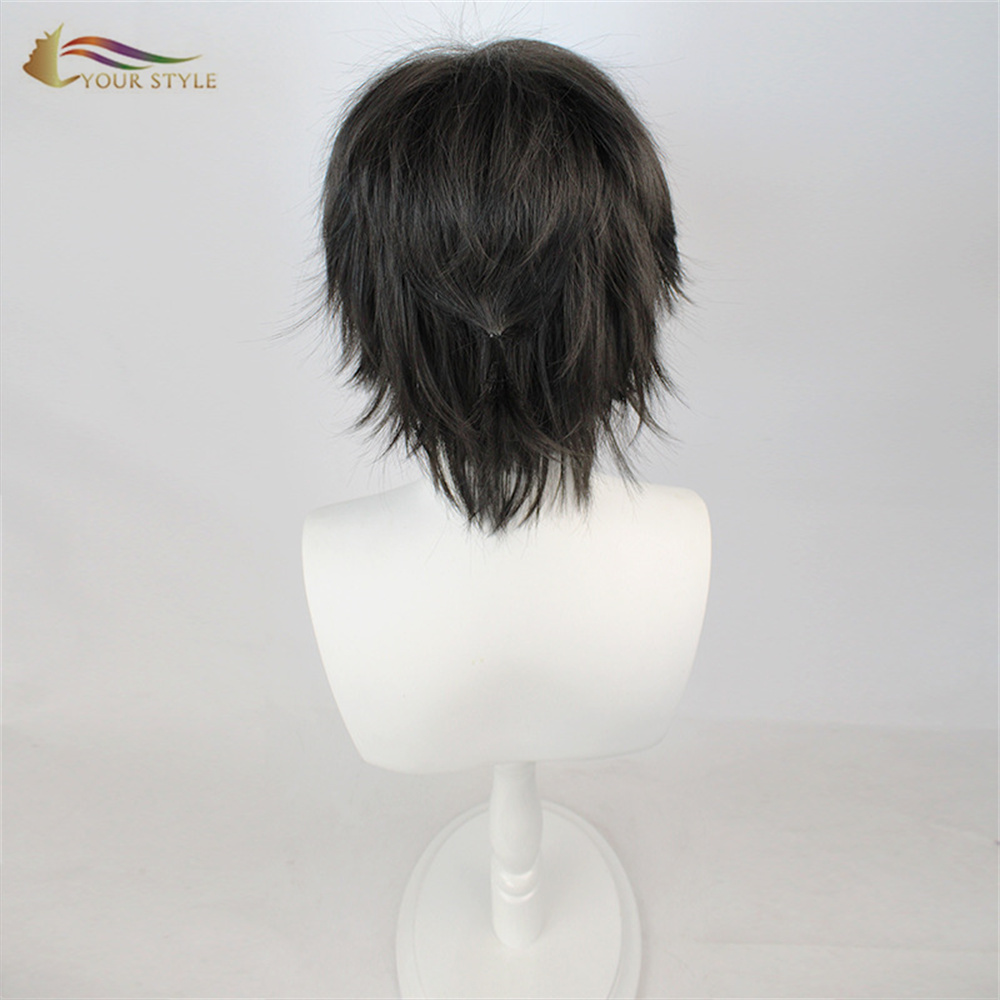 YOUR STYLE , Wholesale Wigs Short Wig Male Wig Black Boy Wig Cosplay Black Wig With Bangs Short Pixie Wigs Black Hair Black Hair Wig Men-YOUR STYLE, synthetic wigs synthetic hair extension