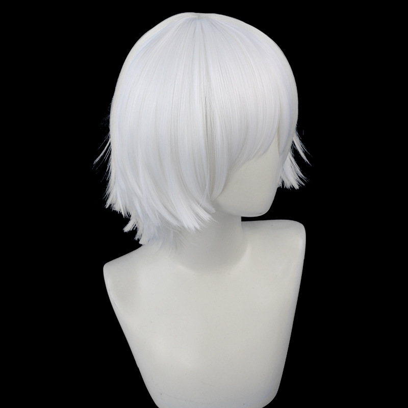 YOUR STYLE, Wholesale White Cosplay Wig Halloween White Wigs Synthetic Short Wig-YOUR STYLE, synthetic wigs synthetic hair extension