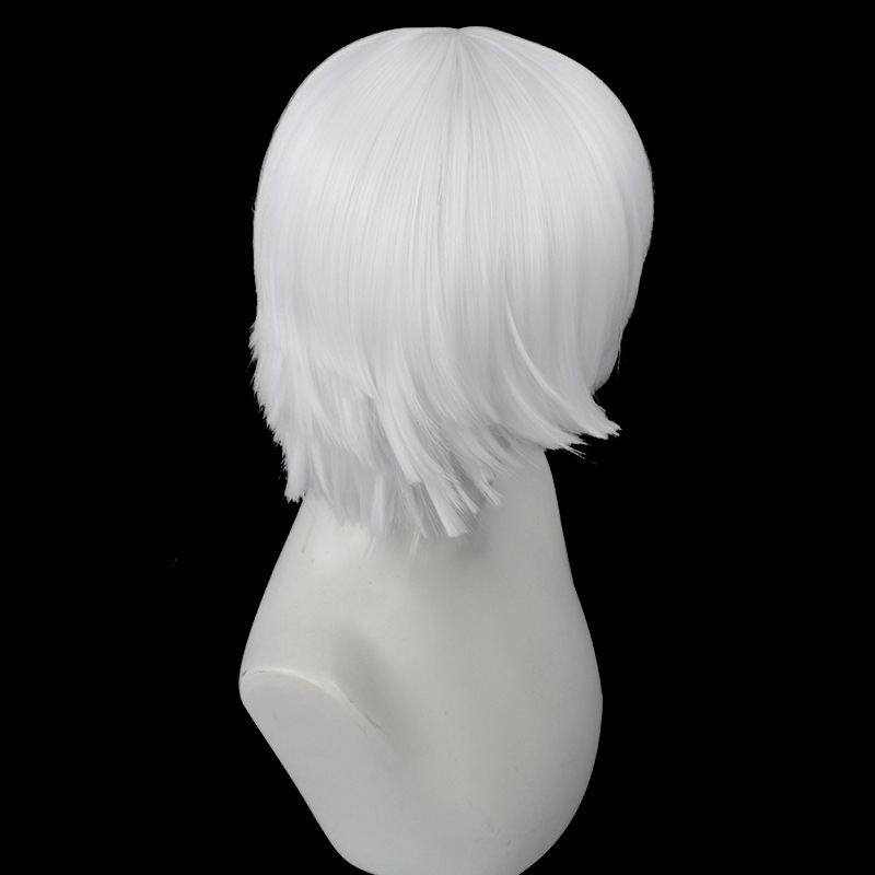 YOUR STYLE, Wholesale White Cosplay Wig Halloween White Wigs Synthetic Short Wig-YOUR STYLE, synthetic wigs synthetic hair extension