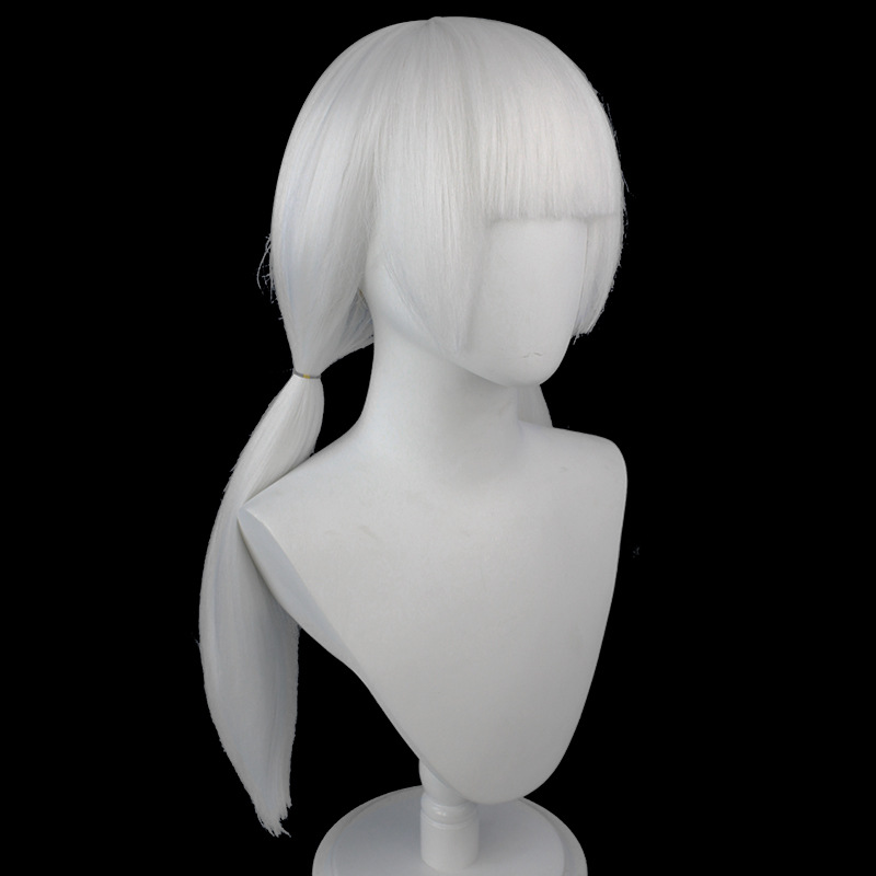 YOUR STYLE, Wholesale White Cosplay Wig Halloween White Wigs Synthetic Long Wig Ponytails-YOUR STYLE, synthetic wigs synthetic hair extension