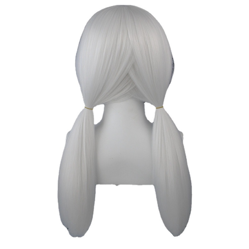 YOUR STYLE, Wholesale White Cosplay Wig Halloween White Wigs Synthetic Long Wig Ponytails-YOUR STYLE, synthetic wigs synthetic hair extension