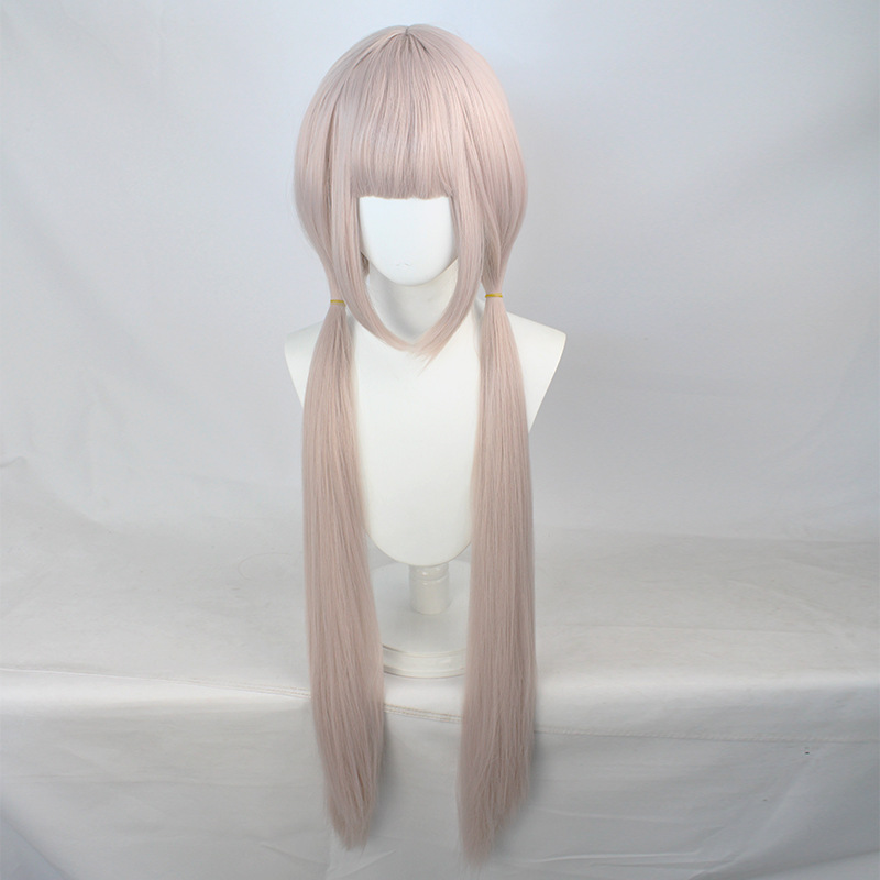 KOJ STYLE, Lag luam wholesale Cosplay Wig Synthetic Ntev Ncaj Wig Ob Ponytails Wig Rau Poj Niam Halloween Party Wig Cov plaub hau Costume Wig plaub hau-koj STYLE, hluavtaws wigs hluavtaws plaub hau extension