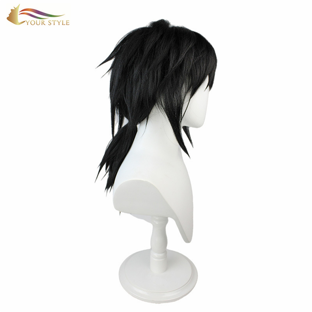 MATINJI ANU , Wholesale Synthetic Cosplay Wigs Ponytails Black Party Wig Halloween Costume-MALO ANU, mawigi opangira tsitsi opangira