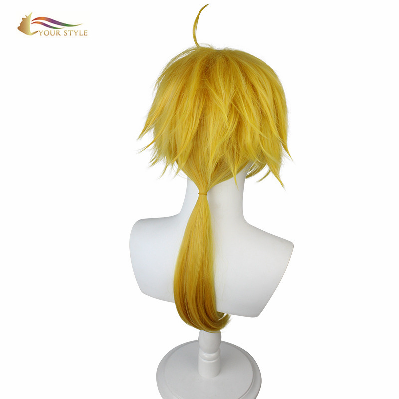 YOUR STYLE  Cosplay Wig Synthetic Long Wig Orange Reddish Yellow Ponytail Braids Wigs Party Wig Halloween Costume-YOUR STYLE, synthetic wigs synthetic hair extension