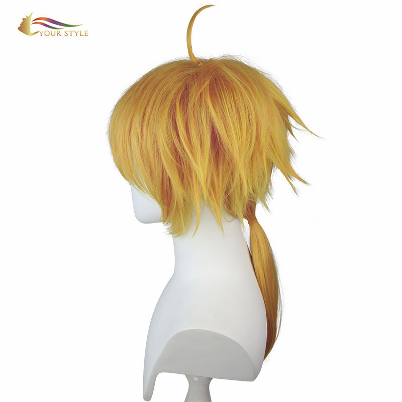 YOUR STYLE  Cosplay Wig Synthetic Long Wig Orange Reddish Yellow Ponytail Braids Wigs Party Wig Halloween Costume-YOUR STYLE, synthetic wigs synthetic hair extension